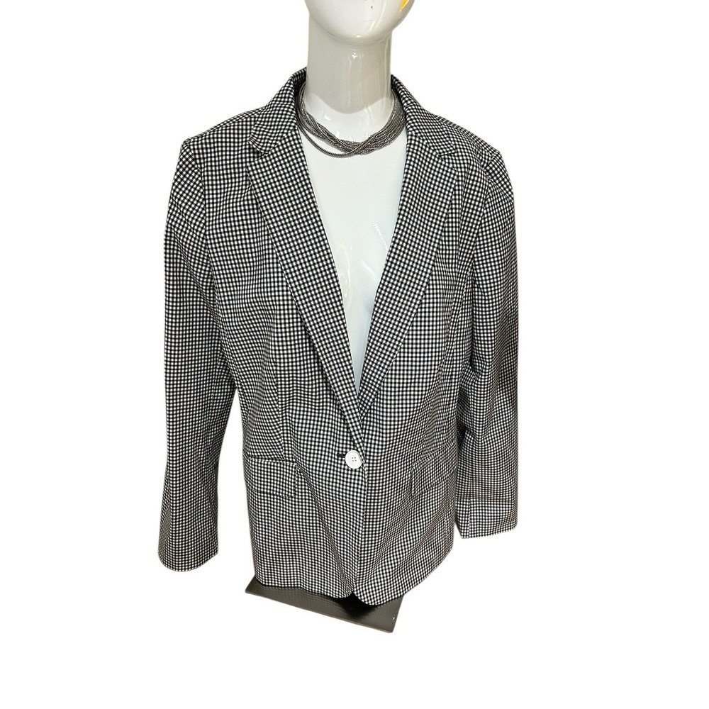NWT Talbots 12 Classic Cotton Blazer Womens‎ Gingham Check  Size Sport Coat $179